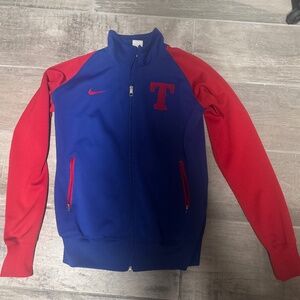 Texas Rangers Nike Women's Authentic Collection Team Raglan Performance Full-Zip
